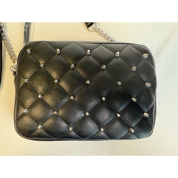Rebecca Minkoff Black Diamond Quilted Studded Top Zip Crossbody - Picture 2 of 9